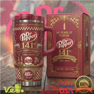 Dr Pepper 141st Anniversary 1885 2026 141 Years of Flavor Soda Pop Tumbler