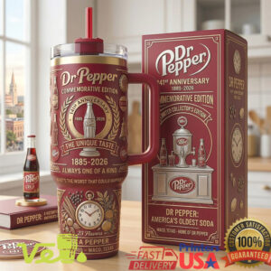 Dr Pepper 141st Anniversary Commemorative 40oz Tumbler America's Oldest Soda