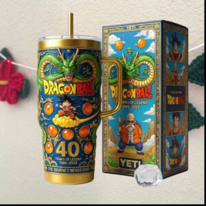 Dragon Ball 40 Years of Legend 1986 2026 Goku Shenron Anime Fan Gift Tumbler