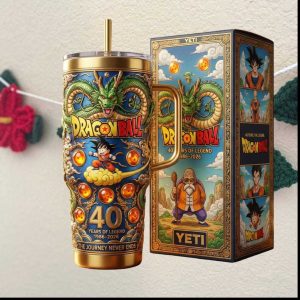 Dragon Ball 40 Years of Legend 1986 2026 Shenron & Kid Goku Blue Tumbler