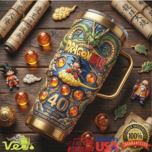 Dragon Ball Z 40th Anniversary The Journey Never Ends Retro Anime Fans Tumbler