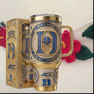 Duke Blue Devils 2026 ACC Champions Gold Jeweled Commemorative Tumbler