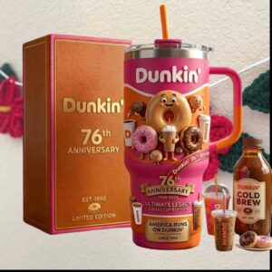 Dunkin Donuts 76th Anniversary 1950 2026 Ultimate Legacy Collector Edition Pink Tumbler