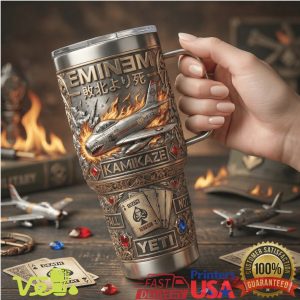 Eminem Kamikaze FU 2 Fighter Jet Custom Engraved Tumbler