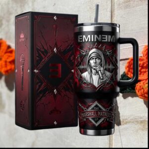 Eminem The Marshall Mathers LP Detroit Rap Legend Music Gift 20oz Stainless Steel Insulated Tumbler