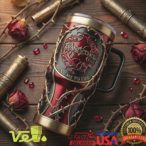Evanescence Bring Me To Life Gothic Rose 40oz Tumbler with Handle