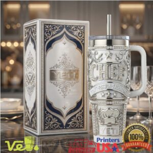 Executive Chef Culinary Excellence Ornate White Gold Professional Kitchen Staff Gift Stainless Steel Insulated Tumbler