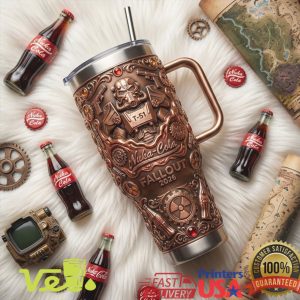 Fallout Nuka Cola Quantum T 51 Power Armor 2026 Gaming Vintage Men Fans Tumbler