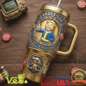 Fallout Vault Tec Vault Boy Reign In Radiance Collector's Edition Gaming Tumbler