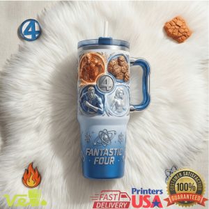 Fantastic Four Marvel Retro Comic Series Embossed Tumbler