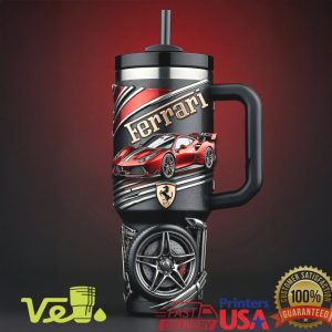 Ferrari Racing Scuderia Car Enthusiast Sport Luxury Style Retro Men Women Fans Tumbler
