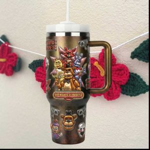 Five Nights At Freddy’s Game Over Crew Embossed 40oz Tumbler with Straw