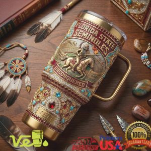 Florida State Seminoles Unconquered NCAA College Football Game Day Retro Men Women Tumbler