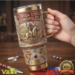 Florida State Seminoles Unconquered NCAA College Football Game Day Retro Men Women Tumbler
