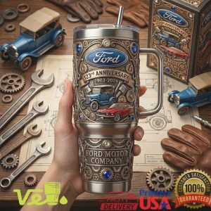 Ford Motor Company 123rd Anniversary 1903 2026 Vintage Automotive History Fans Men Tumbler