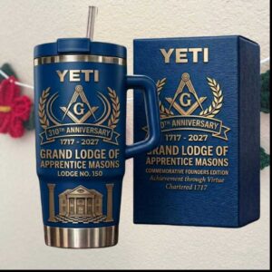 Freemason Grand Lodge of Apprentice Masons 310th Anniversary 1717 2027 Lodge No 150 Tumbler