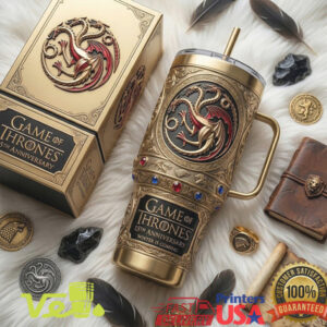 Game Of Thrones 15th Anniversary Winter Is Coming Dragon House Tumbler