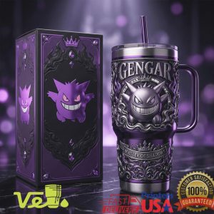 Gengar Master Of Shadows Pokemon Evolution Pocket Monster Retro Gothic Purple Fans Tumbler