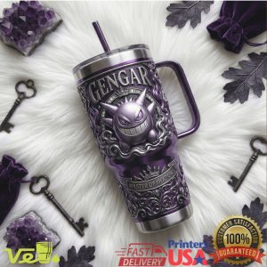 Gengar Master Of Shadows Pokemon Evolution Pocket Monster Retro Gothic Purple Fans Tumbler