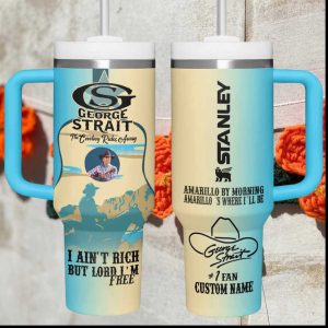 George Strait Amarillo By Morning Cowboy Rides Away Custom Name 40oz Tumbler