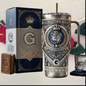 Georgetown Hoyas Tradition Never Rests 40oz Heritage Tumbler Slate Grey & Navy