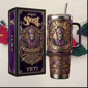 Ghost Band 20th Anniversary (Est. 2006) Papa Emeritus Luxury Yeti Tumbler