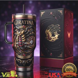 Giratina Ruler of the Distortion Pokemon Dark Mythical 40oz Gaming Gift Stainless Steel Insulated Tumbler
