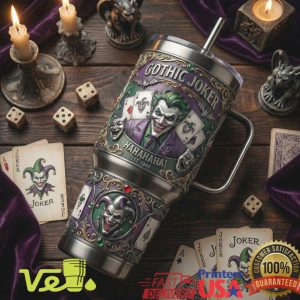 Gothic Joker Hahahaha 1940 Est. Playing Card 40oz Tumbler