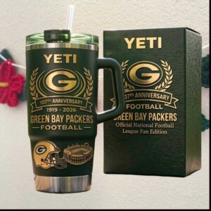 Green Bay Packers 107th Anniversary 1919 2026 Football Tumbler