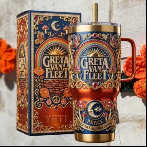 Greta Van Fleet Peace Love Unity Tour Psychedelic Rock Music Stainless Steel Insulated Tumbler