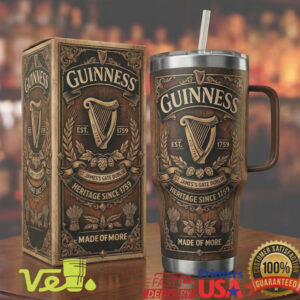 Guinness St. James's Gate Dublin Heritage Wood Grain Style 40oz Tumbler