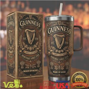 Guinness St. James's Gate Dublin Heritage Wood Grain Style 40oz Tumbler