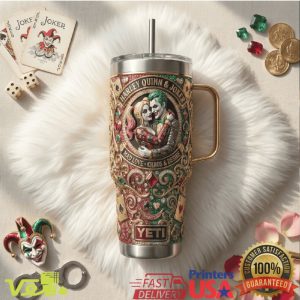 Harley Quinn Joker Mad Love Chaos Desire Jeweled YETI Tumbler