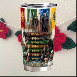 Harry Potter Hogwarts Legacy 3D Book Stack Personalized Wizarding Tumbler