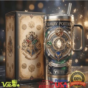 Harry Potter Magic Is Eternal Hogwarts Crest Embossed Tumbler