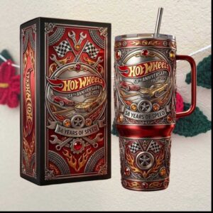 Hot Wheels 58th Anniversary 1968 2026 Red Retro 58 Years of Speed Tumbler