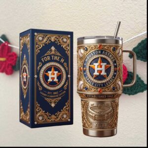 Houston Astros MLB Space City Legacy For The H Gold Tumbler