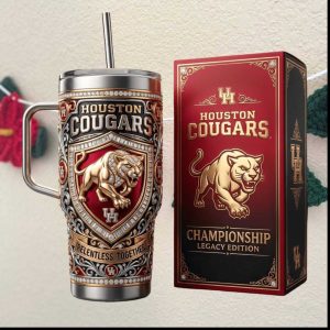 Houston Cougars Championship Legacy Edition Jeweled Emblem 40oz Tumbler with Handle