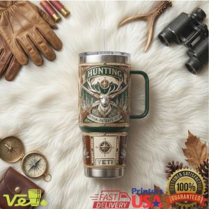 Hunting Tradition Patience 40oz Tumbler Embossed Deer Compass Tumbler