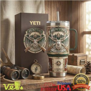 Hunting Tradition Patience 40oz Tumbler Embossed Deer Compass Tumbler