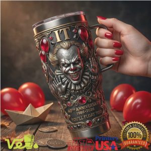 IT Pennywise 40th Anniversary 1986 2026 Horror Tumbler