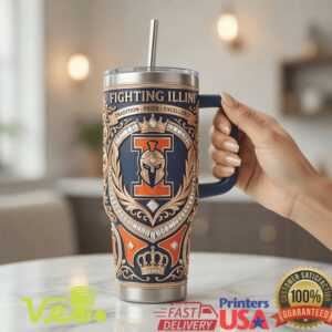 Illinois Fighting Illini Legacy Prestige Edition Navy Blue and Orange Sports Tumbler