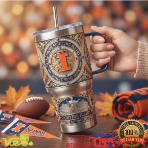Illinois Fighting Illini NCAA Oskiee Wow Wow 40oz Sports Tumbler