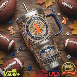 Illinois Fighting Illini NCAA Oskiee Wow Wow 40oz Sports Tumbler