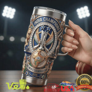 India Champions ICC Men's T20 World Cup 2026 Cricket Collector's Tumbler