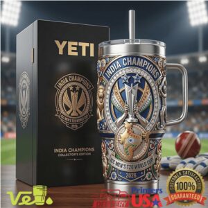 India Champions ICC Men's T20 World Cup 2026 Cricket Collector's Tumbler