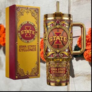 Iowa State Cyclones Go Cyclones NCAA College Basketball Team Spirit Gift Stainless Steel Insulated Tumbler