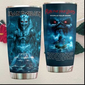 Iron Maiden Run For Your Lives World Tour 2026 Eddie Mummy Tumbler