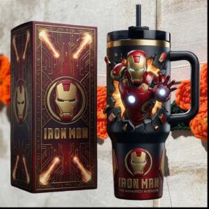 Iron Man The Armored Avenger Marvel Superhero Comic Retro 20oz Stainless Steel Insulated Tumbler