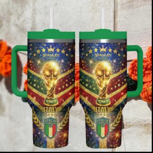 Italy National Team FIGC World Cup Trophy Stars Tumbler Design